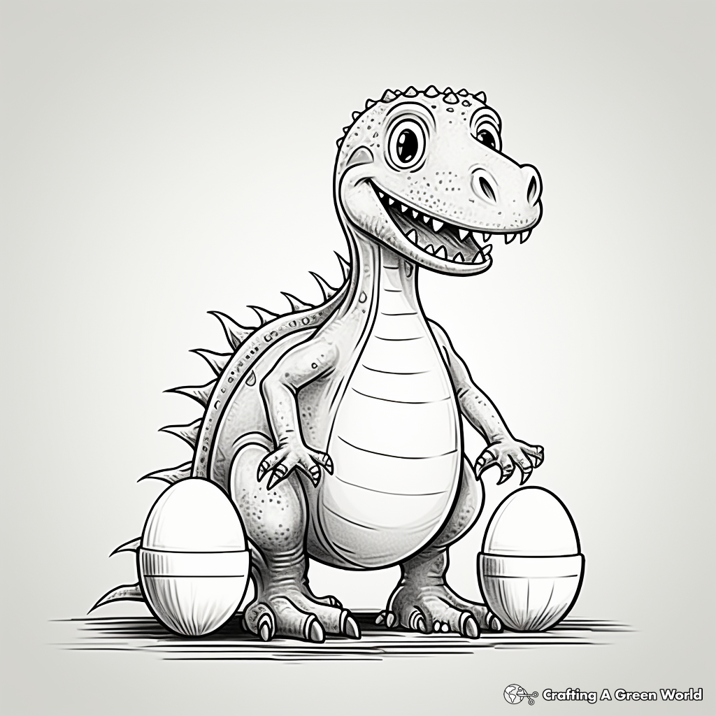 Growing Albertosaurus from Egg to Adult Coloring Pages 3