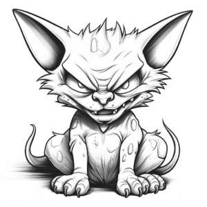 Grumpy Sphynx Cat Coloring Pages for Adults 1