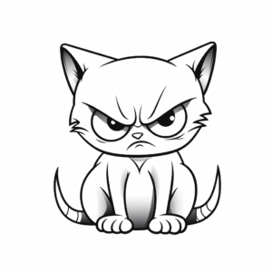 Grumpy Sphynx Cat Coloring Pages for Adults 2