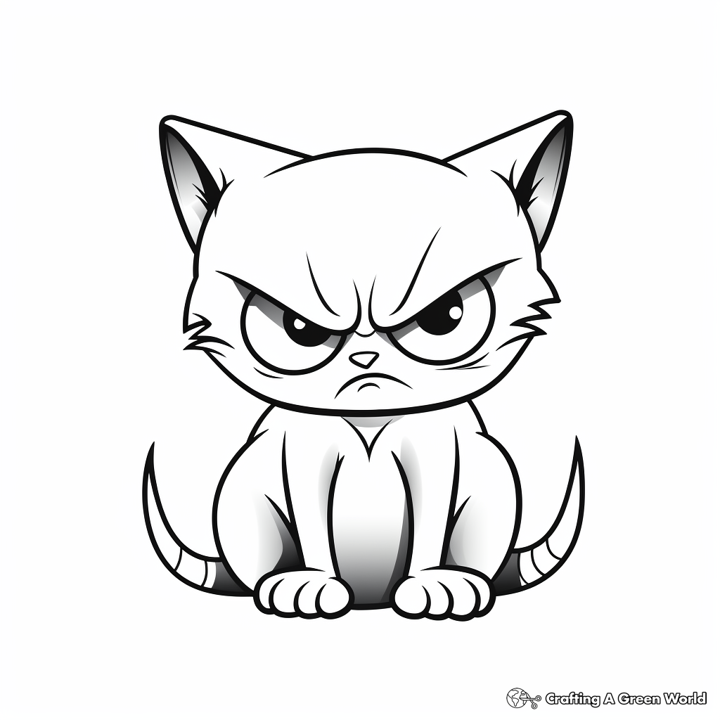 Grumpy Sphynx Cat Coloring Pages for Adults 2