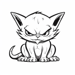 Grumpy Sphynx Cat Coloring Pages for Adults 3