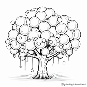 Gum Tree with Bubble Gums Coloring Pages 3