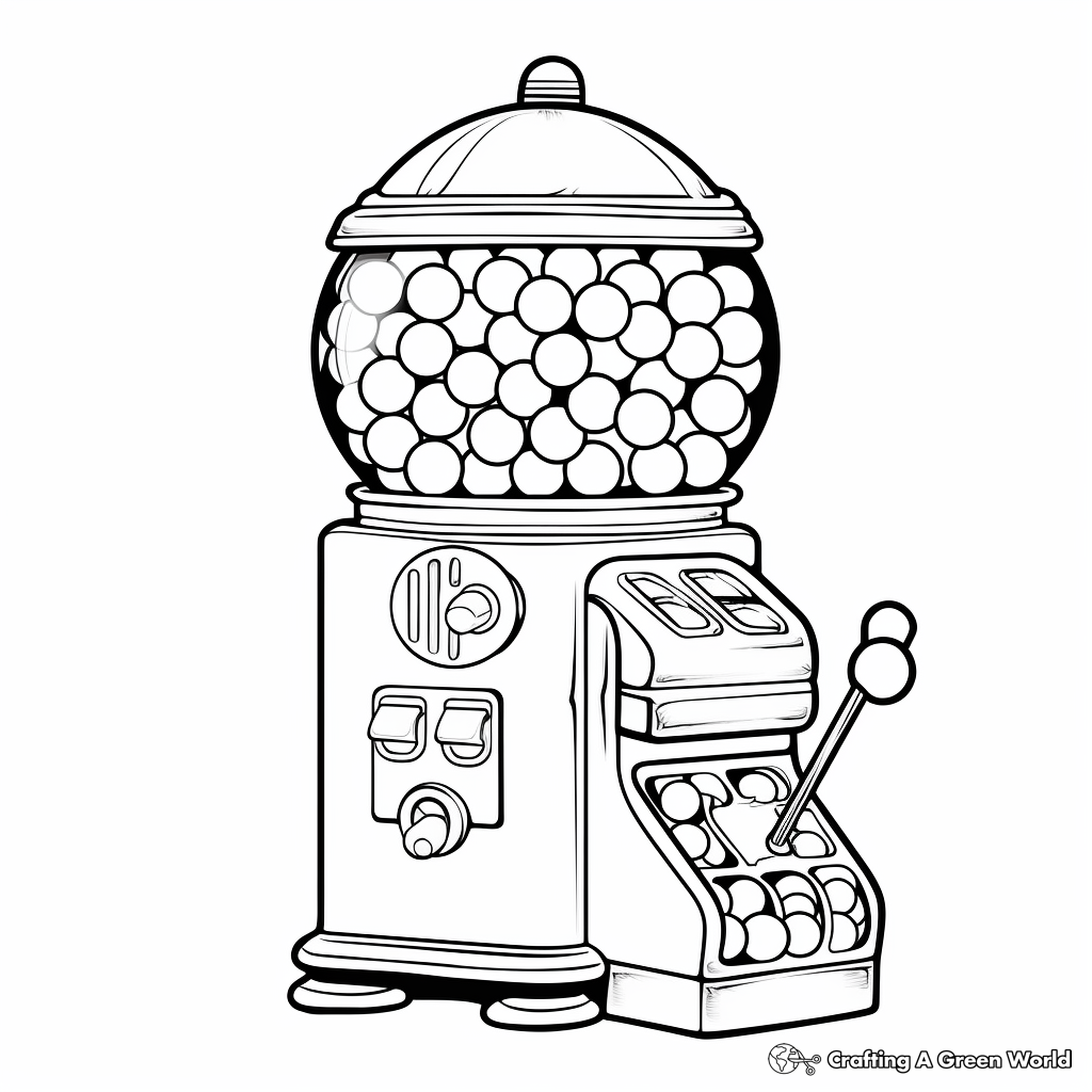 Gumball Machine Coloring Pages 3