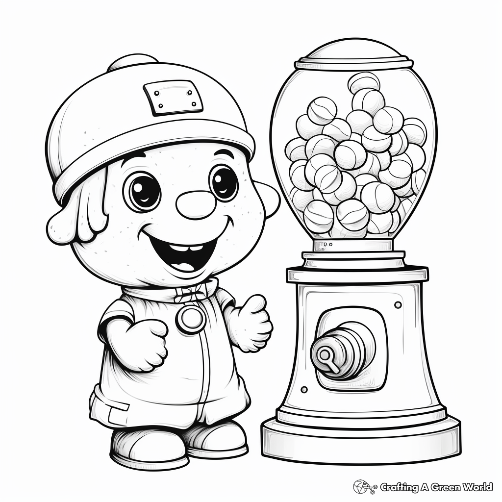 Gumball Machine Explosion Coloring Pages 1