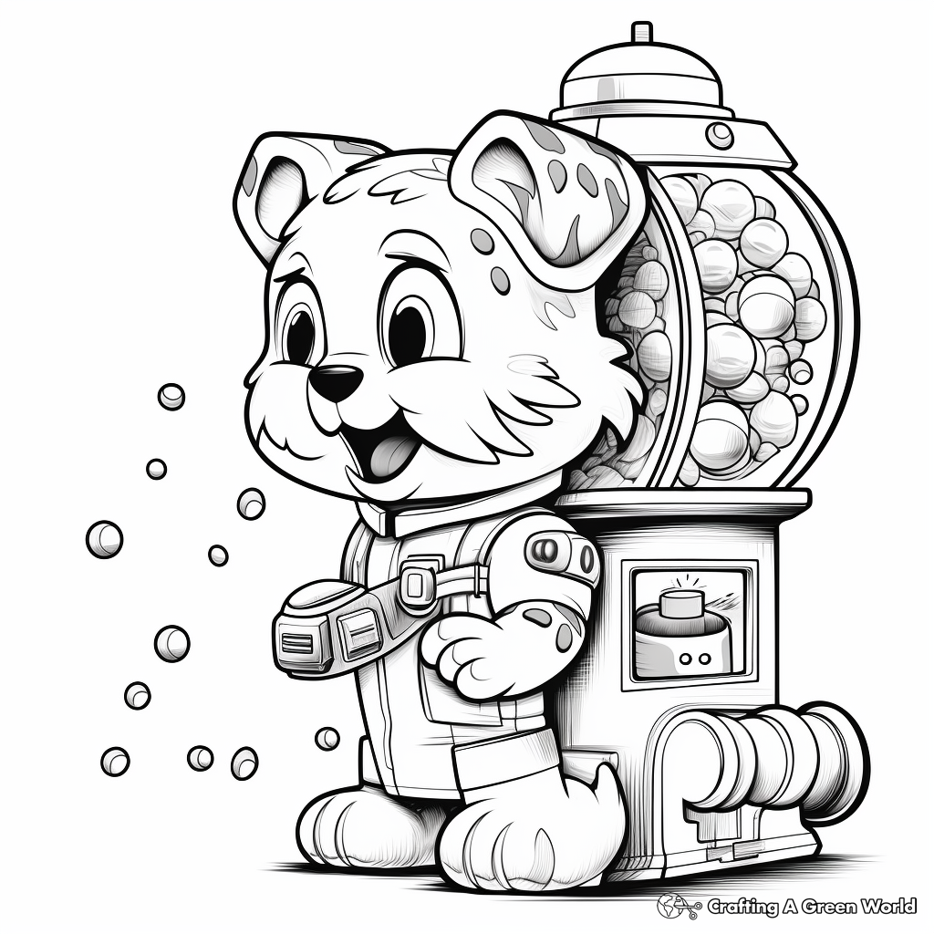 Gumball Machine Explosion Coloring Pages 3