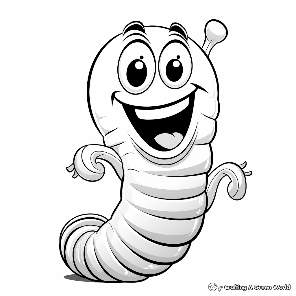 Gummy Worms in a Pack: Candy Store Coloring Pages 2