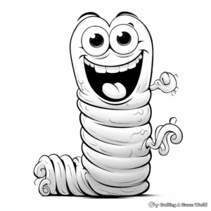Gummy Worms in a Pack: Candy Store Coloring Pages 4