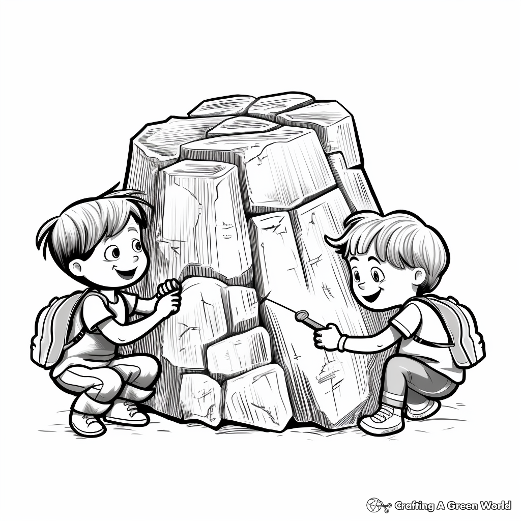 H2: Basalt Stone Coloring Pages for Budding Geologists 3