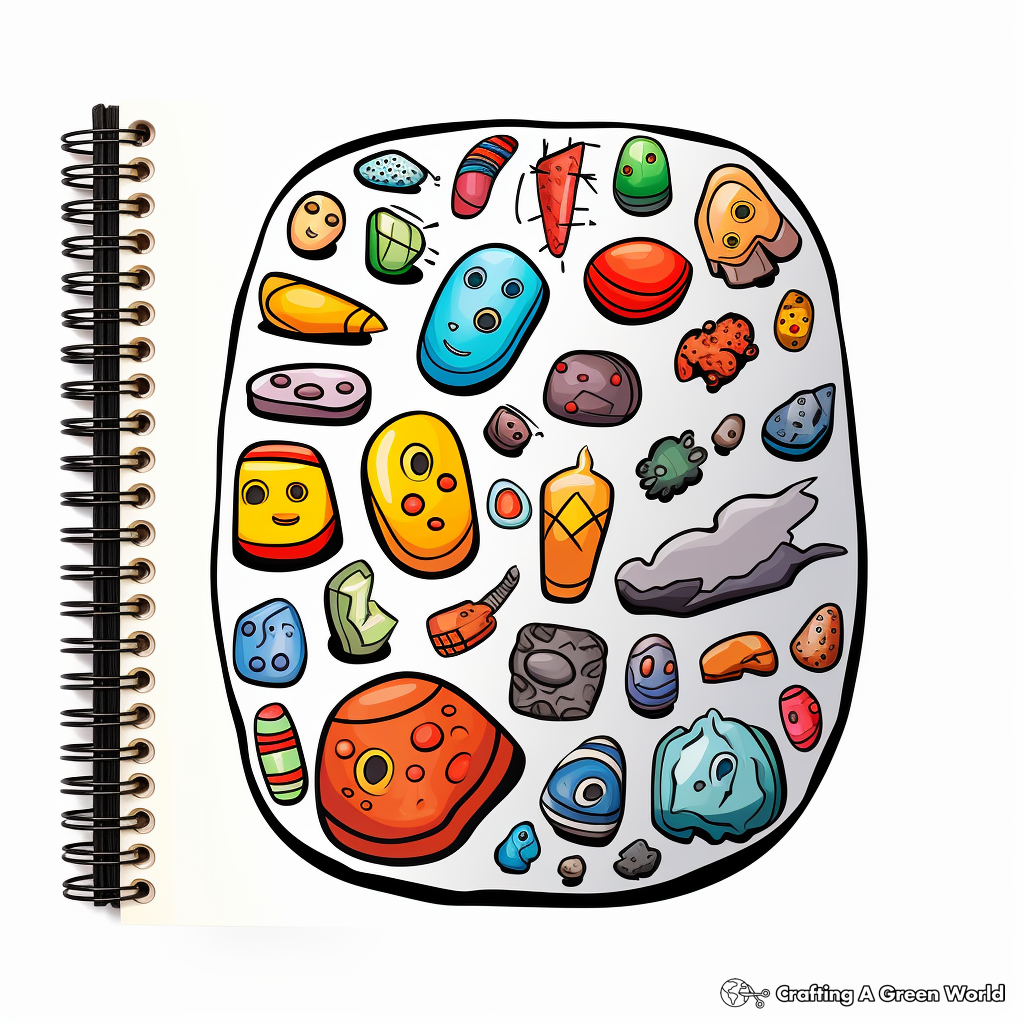 H2: Colorful Rainbow Rock Coloring Sheets 1