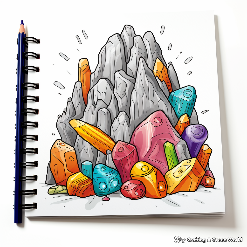 H2: Colorful Rainbow Rock Coloring Sheets 3