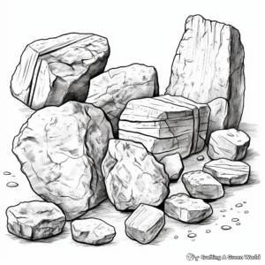H2: Detailed Granite Rock Coloring Pages 3