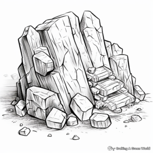 H2: Detailed Slate Rock Coloring Pages for Adults 1