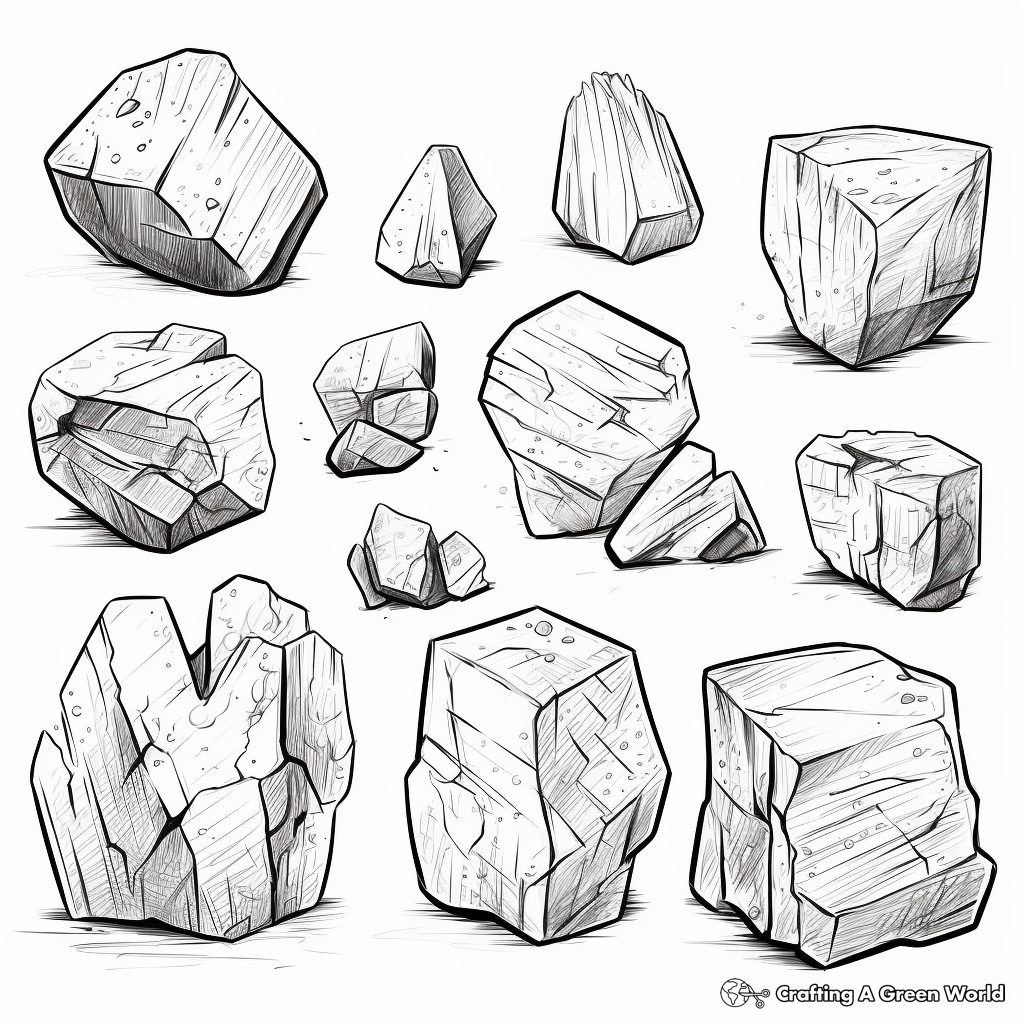 H2: Detailed Slate Rock Coloring Pages for Adults 2