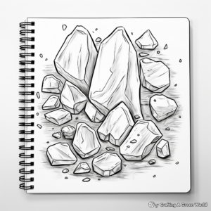H2: Detailed Slate Rock Coloring Pages for Adults 3