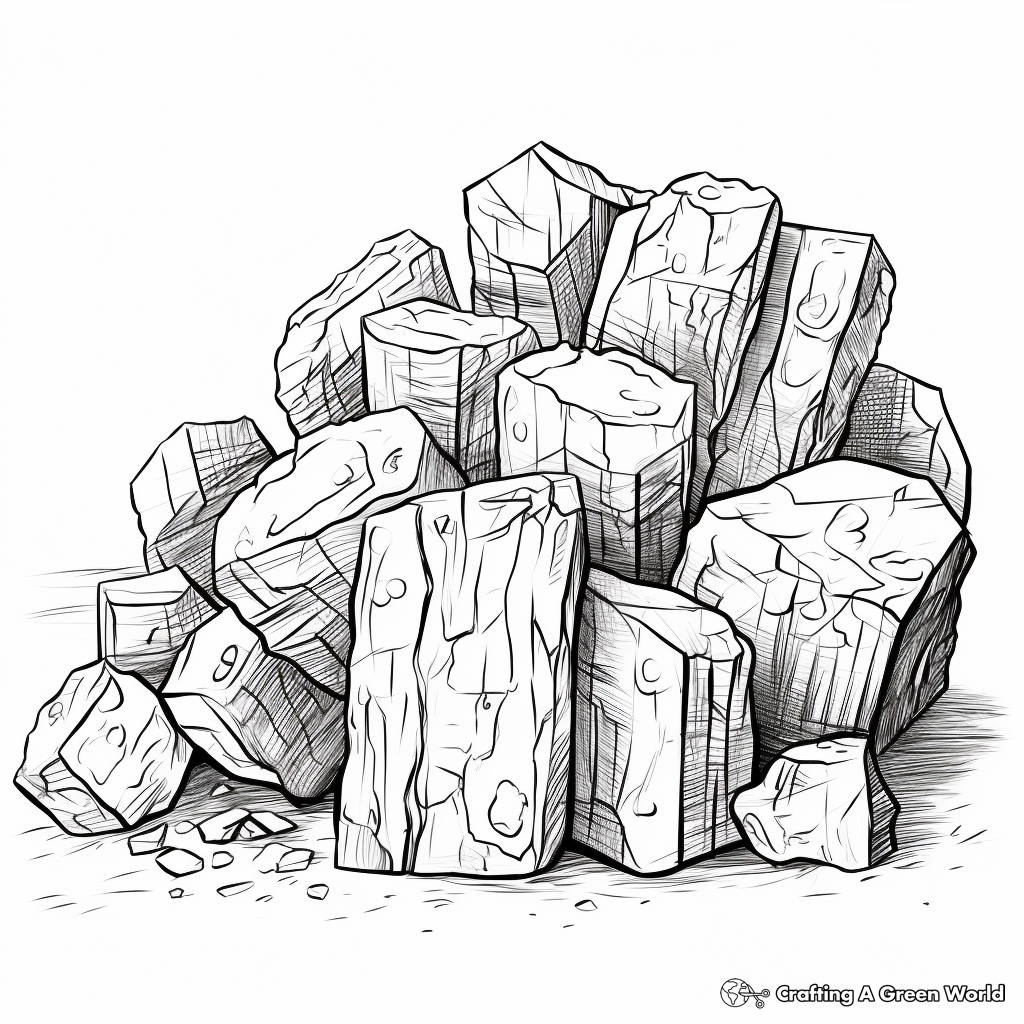 H2: Detailed Slate Rock Coloring Pages for Adults 4