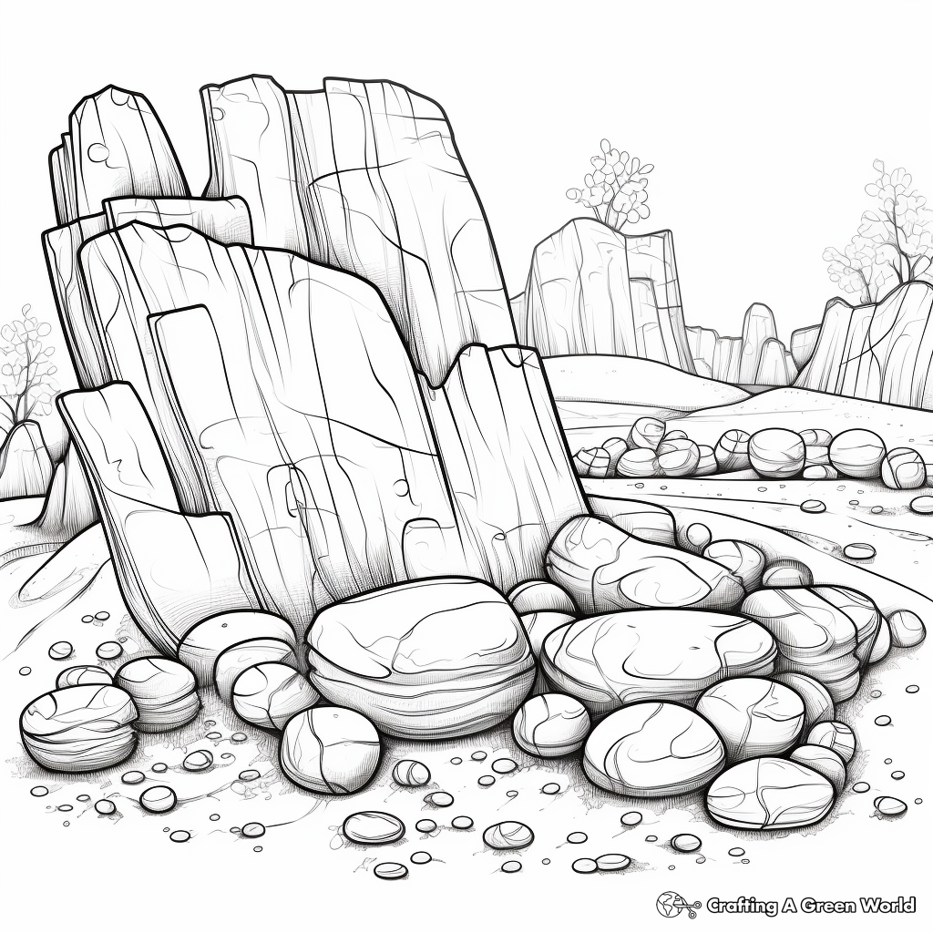H2: Sedimentary Rock Coloring Pages 1