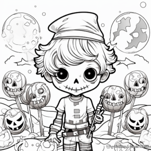 Halloween Lollipop Coloring Pages 1