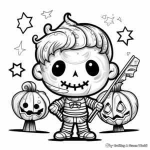Halloween Lollipop Coloring Pages 2