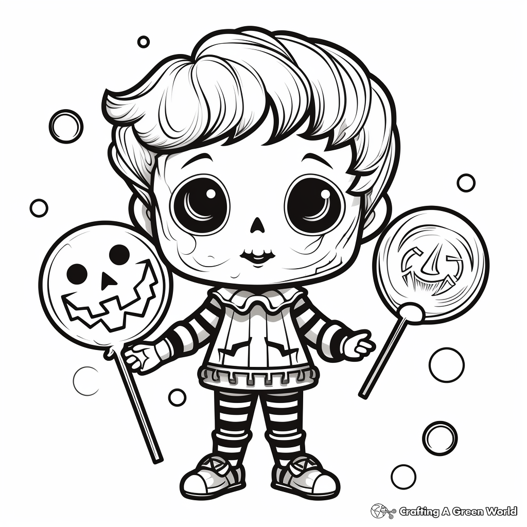 Halloween Lollipop Coloring Pages 3