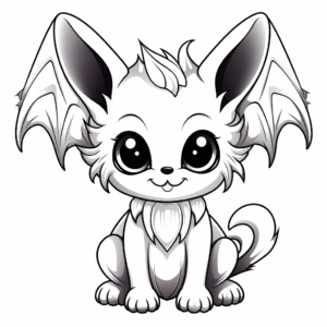 Halloween-Themed Baby Bat Coloring Pages 2