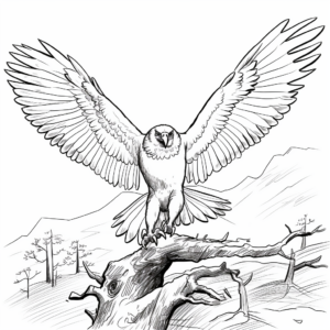 Hand-drawn Osprey Coloring Pages for Artists 1