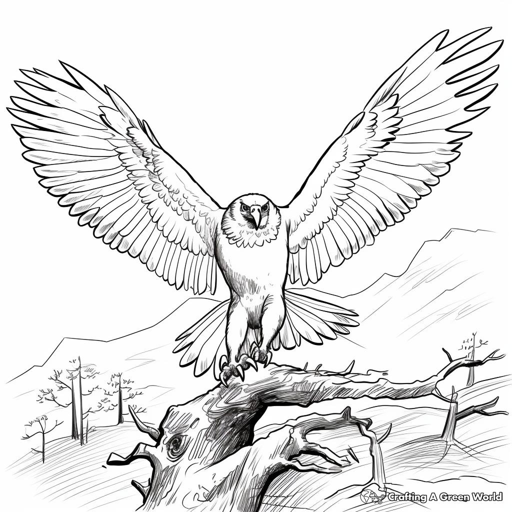 Hand-drawn Osprey Coloring Pages for Artists 1