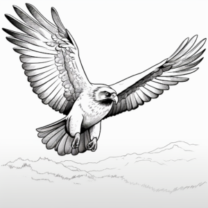 Hand-drawn Osprey Coloring Pages for Artists 2