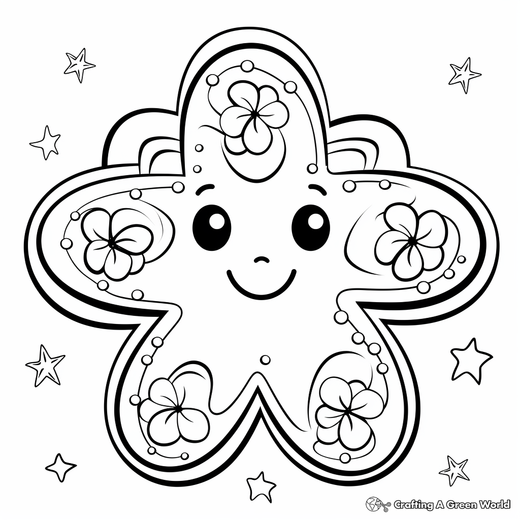 Handmade Gingerbread Cookie Coloring Pages 1