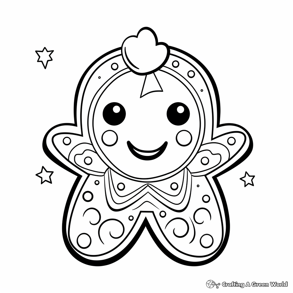 Handmade Gingerbread Cookie Coloring Pages 2