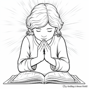 Hands in Prayer: Spirituality-Themed Coloring Pages 2