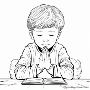 Hands in Prayer: Spirituality-Themed Coloring Pages 3