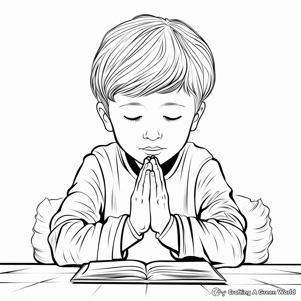 Hands in Prayer: Spirituality-Themed Coloring Pages 3