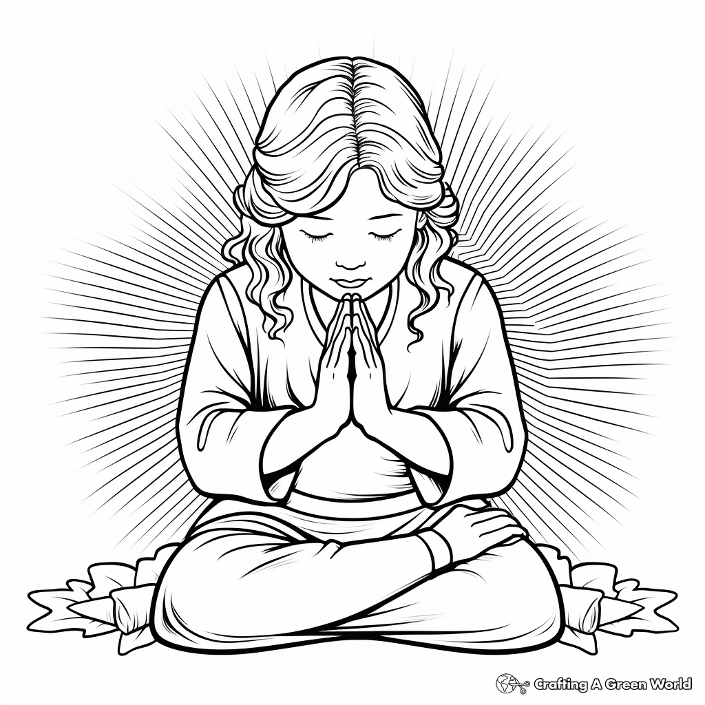 Hands in Prayer: Spirituality-Themed Coloring Pages 4