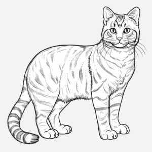 Handsome Brown Tabby Cat Coloring Pages 4