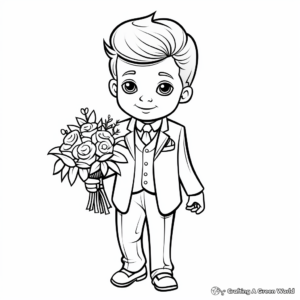 Handsome Groom Coloring Pages 2