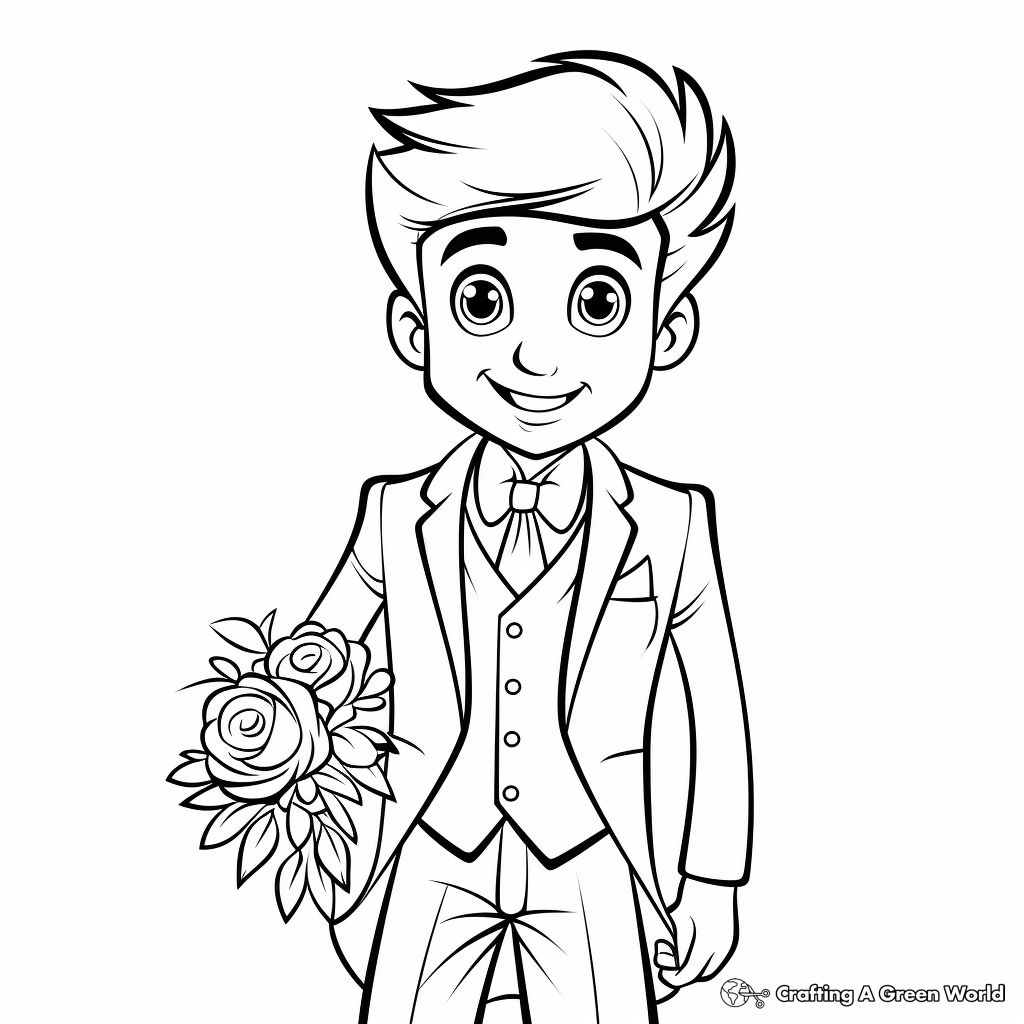 Handsome Groom Coloring Pages 3