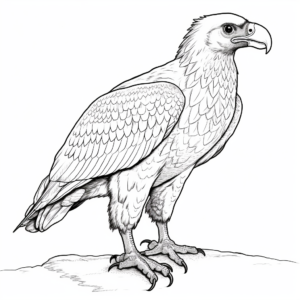 Handsome Lammergeier Vulture Coloring Page 4