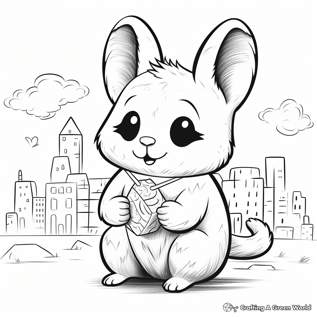 Happy Chinchilla Day Celebration Coloring Pages 1