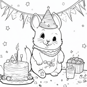 Happy Chinchilla Day Celebration Coloring Pages 2