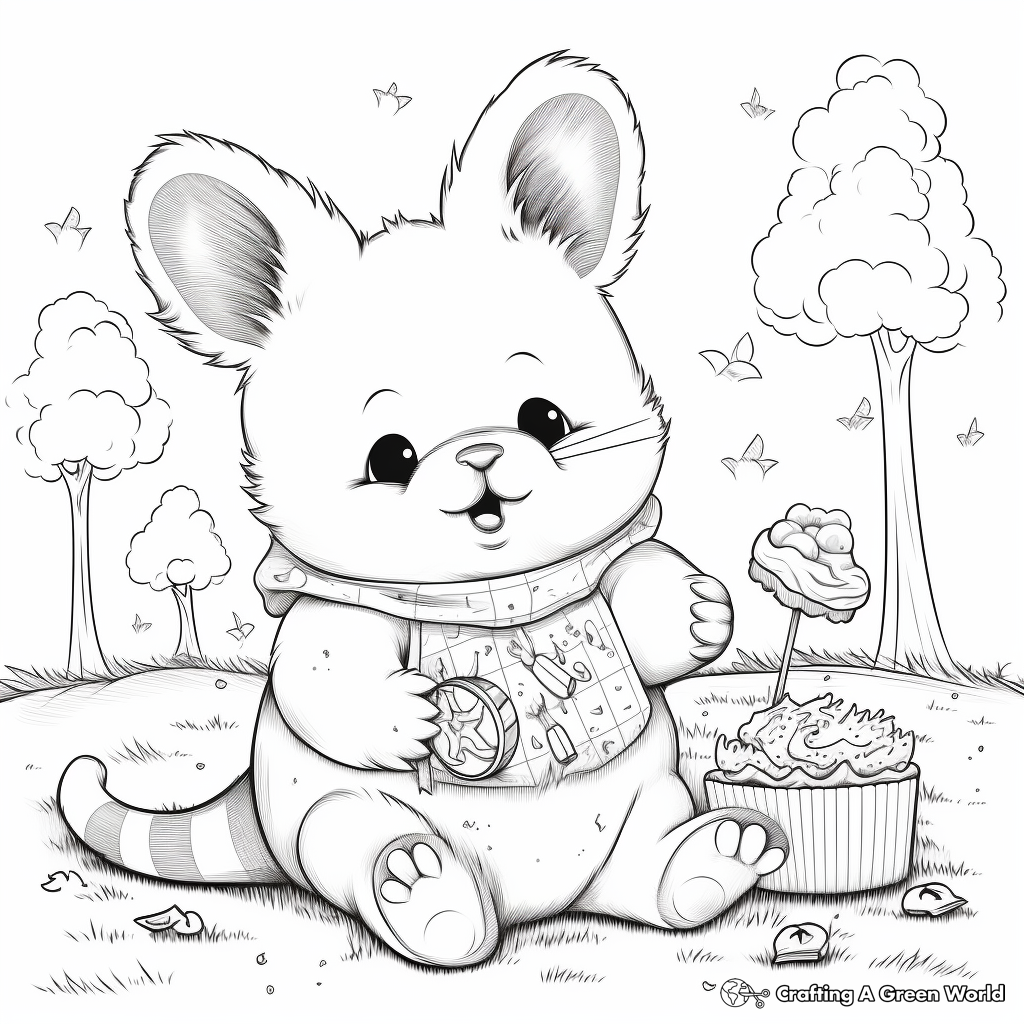 Happy Chinchilla Day Celebration Coloring Pages 3
