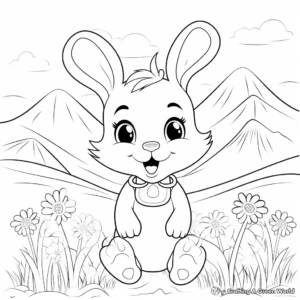 Happy Easter Bunny Coloring Pages 3
