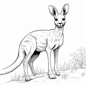 Happy Hopping Kangaroo Coloring Pages 4