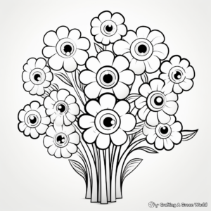 Happy Spring Flowers Coloring Pages 1