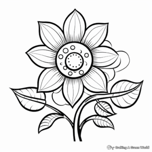 Happy Spring Flowers Coloring Pages 2