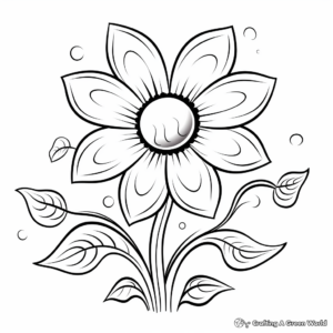 Happy Spring Flowers Coloring Pages 4
