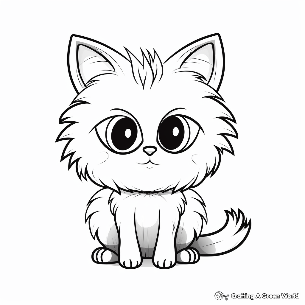 Hard Ragdoll Cat Coloring Pages 1