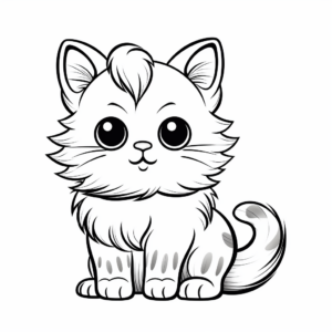 Hard Ragdoll Cat Coloring Pages 2