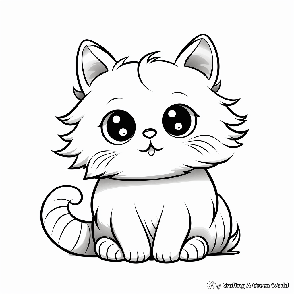 Hard Ragdoll Cat Coloring Pages 3