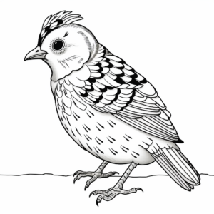Harlequin Quail Coloring Pages for Kids 4