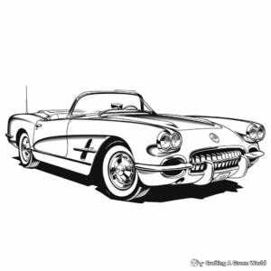 Harley Earl's Iconic Chevrolet Corvette Coloring Pages 1